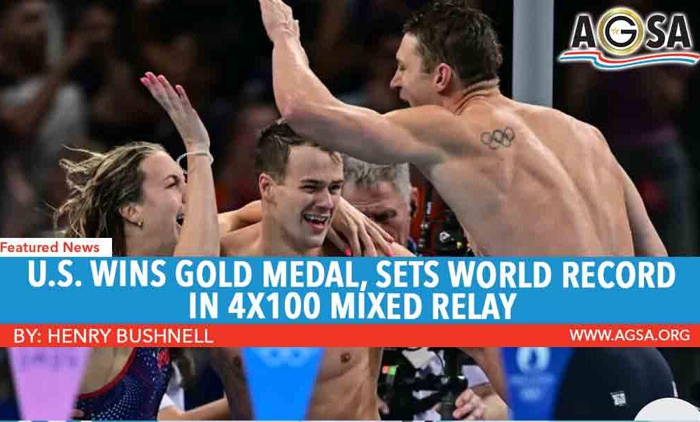 U.S. Wins Gold Medal, Sets World Record in 4×100 Mixed Relay