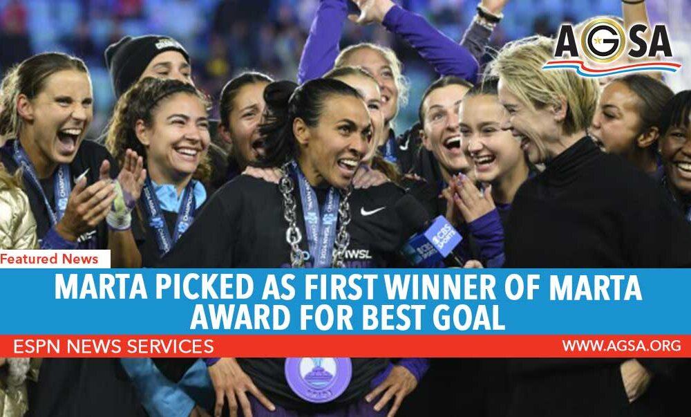 Marta picked as first winner of Marta Award for best goal