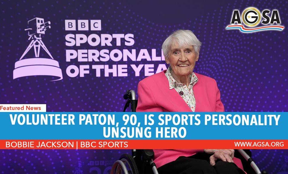 Volunteer Paton, 90, is Sports Personality Unsung Hero